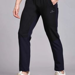 Men Solid Dark Blue Track Pants-image-66