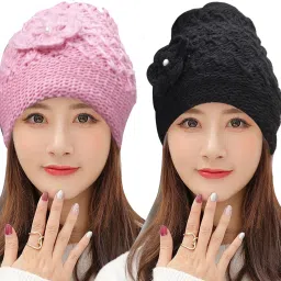 Solid, Self Design, Woven Skull Cap-11