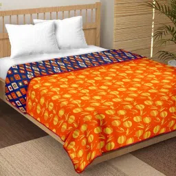 bella casa Blue Microfiber Reversible 180 Double Bed Comforter-picture-33