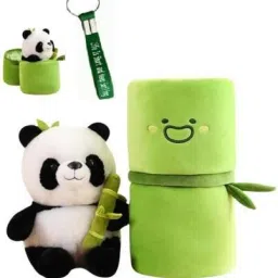 Bamboo Panda Plush With Keychain Gift For Kids,wife - 30 cm - 35 cm-image-0