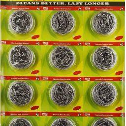 Brite Guard Stainless Steel Multipurpose Scrubber 10 Gm (Grey, 12-Piece) Scrub Sponge-27