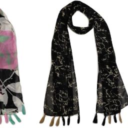 Printed Chiffon Women Multicolor Scarf, Stole, Fancy Scarf-image-108