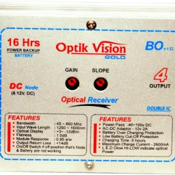 optik vision gold 16 Hour Battery Backup 4 Output DC Node For Cable TV Media Streaming Device-image-1