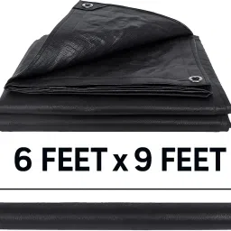 TARPAULINE SHEET WATERPROOF COVER Tent - For PROTECT FROM UV RESISTANT,RAIN, 6 FEET X 9 FEET 250 GSM-image-13