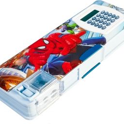 2021 Cartoon Art SpiderMan Box with Calculator for Kids Pencil boxes will intereset your child, Magnetic, Jombo Pencil Boxes, by CHAMA, Set of 1 Art Plastic Pencil Box-image-10