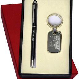 Shri Ram Mandir Ayodhya Engraved Pen & Keychain Pen Gift Set-image-9