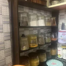 Containers Kitchen Rack WALL SHELF BROWN KITCHEN RACK Wood-picture-15