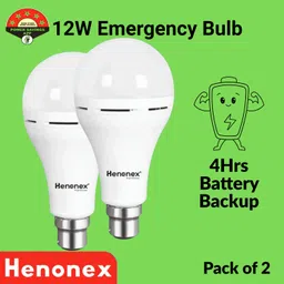 henonex 12W LED Power Backup Emergency Bulbs – Pack of 2 2 hrs Bulb Emergency Light-picture-14