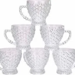 Pack of 6 Glass Crystal Clear Bubble Tea & Coffee Glass Cup-19