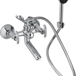 Wall Mixer with Hand shower - Alto |Hot and Cold Shower Mixer| Sturdy Brass Build | Easy to use click fitting Mixer Faucet-16