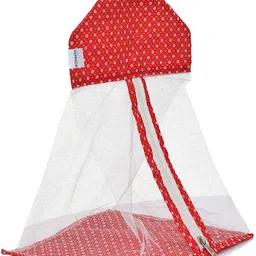 homestic Cotton Hanging Organizer|Dot Print Mesh Storage Bag With Closure Zipper (Orange) Accessories Organizer, Jewellery Organizer-picture-16