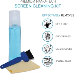 F5 SmartTech 3-in-1 Tech Cleaner with Brush & Cloth (100ml) for Computers, Laptops, Mobiles image 3