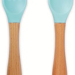 littloo Baby Fork & Spoon Set |Specially Designed for Tiny Hands| Silicon Spoon For Kids- Silicone image 2