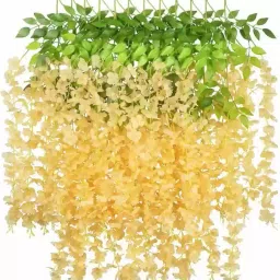 Beige Westeria Artificial Flower-12