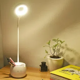 renyke Rechargeable 16 LED Round Rechargeable Table Study Lamp Table Lamp image 3