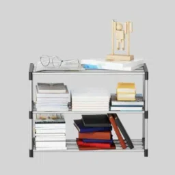 Multipurposar Storage rack Plastic Open Book Shelf-15