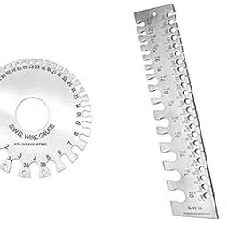Rectangular Wire Gauge/Sizer in British & Metric & SWG Sheet Pack of 2 Height Gauge-28