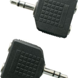 Ovicart Black 3.5mm Male o 2x3.5mm female Audio Converter Phone Converter-35