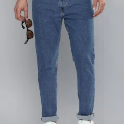 512 Men Tapered Fit Mid Rise Blue Jeans-image-92