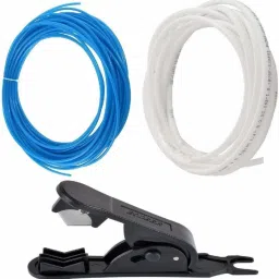 RO Pipe Tubing 1/4" White (4 mtr) + Blue (4mtr) + Premium Pipe Cutter Solid Filter Cartridge-13
