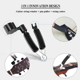 amg music Acoustic Guitar String Set with Guitar Capo ,Tuner and Guitar String Winder with Picks Guitar String image 2