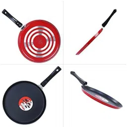 Special Non-Stick tawa, Flat Base dosa Tawa, 28cm*1.8cm (3 Layered Coated) Tawa 30 cm diameter-image-61