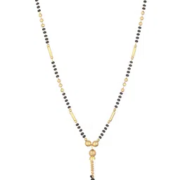 Aadvik Designs Gold-Plated Beaded Chain Mangalsutra image 4