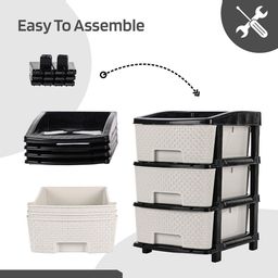 Kuber Industries Black Set of 1 Reusable Drawer Organiser Organisers image 3