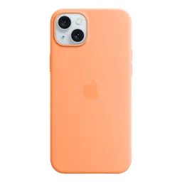 Apple Soft Silicone Back Cover for Apple iPhone 15 Plus (MagSafe Charging Support, Orange Sorbet)-image-83