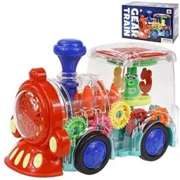 New Train Concept 360 Degree Rotating Transparent Simulation Mechanical Train with Sound & 3D Colourfull Lights Gear Transparent Train Toy for 2-5 Year Kids-picture-23
