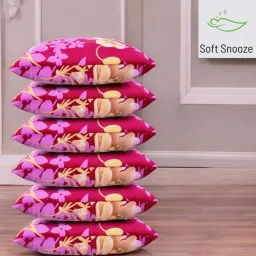 Soft Luxury Microfibre Floral Sleeping Pillow Pack of 6-25
