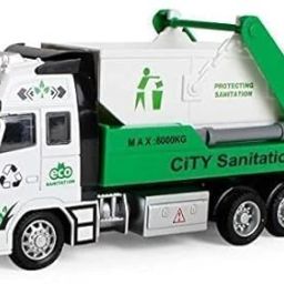 Toy Truck Diecast Cars Sanitation Truck with Light-29