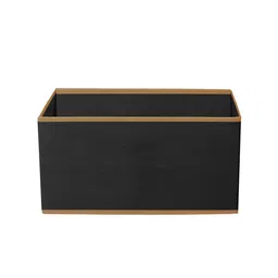 Kuber Industries Set Of 4 Black & Beige Solid Rectangular Foldable Storage Organizers image 2