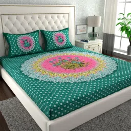 144 TC Cotton Double Printed Flat Bedsheet-13