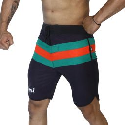 Solid Men Black Gym Shorts-image-70
