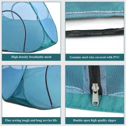 lemork Polyester Adults Washable Double Bed For King/Queen Size , With Base Cloth, (Multi Color, Size 7 X 7 Feet) Mosquito Net image 2