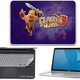 Lonaar 3IN1 Vinyl Decal Laptop Skin Sticker Combo With Screen Guard & Key Guard (3561) Combo Set-picture-12