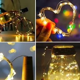 SPARK WORLD Yellow & Peach 4 Pieces Rice Shaped Bulb String Lights image 5