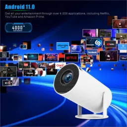 Maizic Smarthome 4K HD 130" Android Projector Wi-Fi Portable BT 180° Rotation Auto Keystone (8400 lm / 1 Speaker / Wireless / Remote Controller) Portable Projector image 3