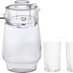 1st Time Versatile Transparent Jug & 2 Glass Set for Beverage Service, AA-25 Jug Glass Set-image-38