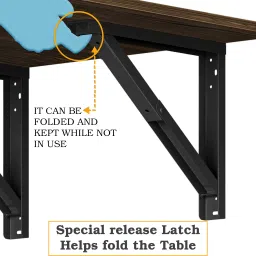 ascom Wood Wall Mounted Foldable Table | Space-Saving Wall Desk for Home & Office Use Engineered Wood Study Table image 4