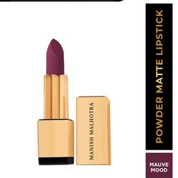 MyGlamm Manish Malhotra Powder Matte Lipstick with Maracuja Oil 4g - Mauve Mood-10