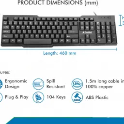 Henture Prodot Keyboard, Mouse and usb Hub , mouse pad and otg cable Combo Set Combo Set image 2