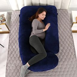 Pregnancy G Shape for Pregnant/Maternity Back Pain Relief, HIPS & Belly Support Polyester Fibre Solid Pregnancy Pillow Pack of 1-image-8