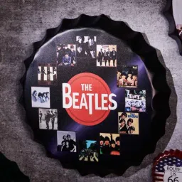 eazywagon Black Metal The Beatles Cd Wall Decor-picture-39