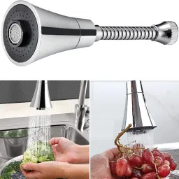 hexoniq 360° Rotatable 2 Mode Water Saving Anti Splash Swivel Aerator Faucet Nozzle Faucet Nozzle image 4