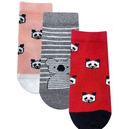Mint & Oak Kids Pack Of 3 Patterned Ankle-Length Socks-17
