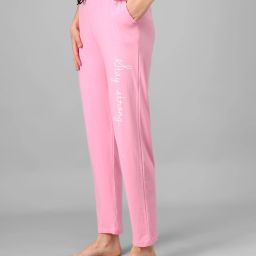 Women Solid Pink Track Pants-image-29