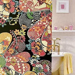 180 cm (6 ft) Polyester Semi Transparent Shower Curtain Single Curtain-image-13