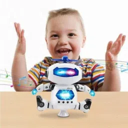 aradhya collection DANCING ROBOT 360 Degree Rotater WITH Light, Music image 3